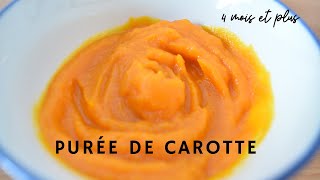 Purée de carotte pour bébé [upl. by Eirrej]