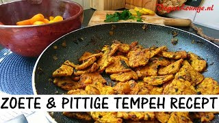 ZOETE amp PITTIGE TEMPEH RECEPT 🥕🍋 🌱 [upl. by Caterina554]