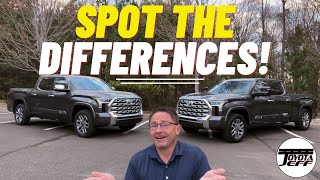 Comparing 2022 Tundra 1794 vs 1794 Many DIFFERENCES on the Same Truck [upl. by Jemine435]