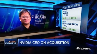 Nvidia CEO Jensen Huang on Mellanox acquisition [upl. by Odessa]