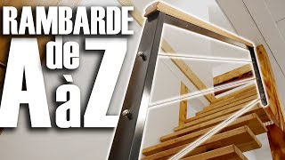 Fabriquer une Rambarde dEscalier  Metal et Bois DIY  ⓇⒷ [upl. by Akelahs]