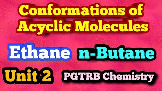 Conformational analysis Conformation of Ethane and nbutaneFull detailsFull explanation [upl. by Ashling]