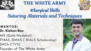 SurgicalSkills  SUTURING MATERIALS AND TECHNIQUES [upl. by Bigner]