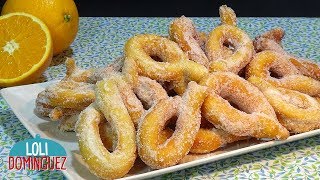 ROSQUILLAS DE NARANJA Y QUESO RECETA MUY FÁCIL Recetas paso a paso Loli Domínguez  Semana Santa [upl. by Mckinney]