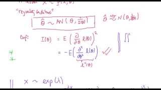 Asymptotic distribution of the maximum likelihood estimatormle  finding Fisher information [upl. by Layor]