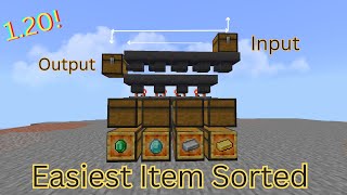 Minecraft Easy Automatic Sorting System 120 Tutorial  Auto sorter [upl. by Ailev697]