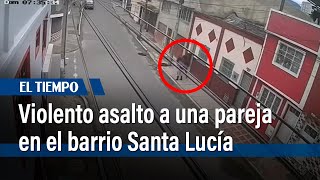 Violento asalto a una pareja en el barrio Santa Lucía  El Tiempo [upl. by Juta977]