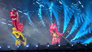 2024 Impressive light show with lion dance performance [upl. by Babbie]