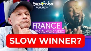 SlimaneMon Amour  France 🇫🇷  SLOW WINS  Eurovision BREATHTAKING PredictionTALKEurovision 2024 [upl. by Hcahsem]