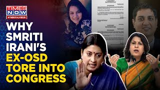 Smriti Iranis ExOSD Takes On Congress Rips Apart Attempt To Settle Political Scores [upl. by Sorgalim425]