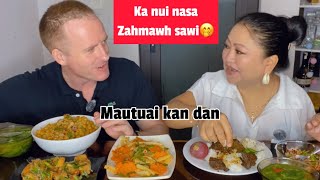 Mautuai kan dan in la Mizo tawng thiam ania Bawngsa tofu Antam bai asmr eating mukbang [upl. by Ladnyc]