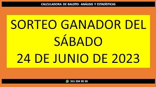 Resultados de Baloto Análisis de la combinación ganadora sorteo 24 de Junio de 2023 [upl. by Annaihr]