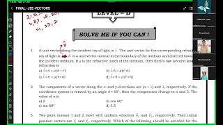 Vectors Level D Discussion [upl. by Gamaliel]