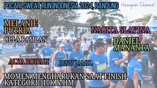 Momen Saat Runners dan para Selebritis Finish 10K dan HM di Pocari Sweat Run Bandung Indonesia 2024 [upl. by Nytsirc]