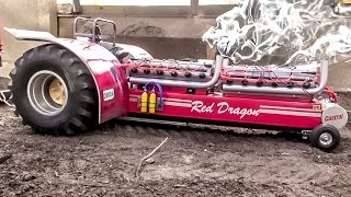 RC tractor EXTREME Amazing Tractor pulling with sound and smoke [upl. by Brockwell362]