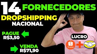 14 FORNECEDORES DROPSHIPPING PARA GANHAR DINHEIRO E FAZER RENDA EXTRA MERCADO LIVRE SHOPEE [upl. by Anaahs]