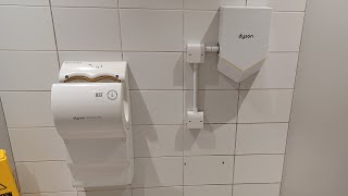 Dyson Airblade AB03 white amp Dyson V hand dryer 5th floor John lewis 🚹 Southampton Retake 3 [upl. by Akenit740]