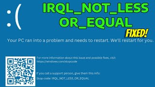 How To Fix The IRQL NOT LESS OR EQUAL Error in Windows 11 [upl. by Ahsinor630]