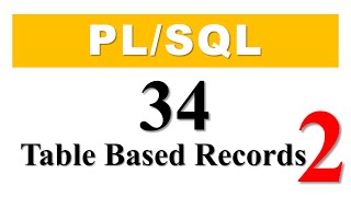 PLSQL tutorial 34 Table Based Record datatype in Oracle Database Part 2 [upl. by Anneehs]