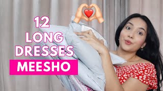 Meesho Long Dresses Try on Haul  Starting at Rs 285  Isha Vinod Jain [upl. by Rudiger]