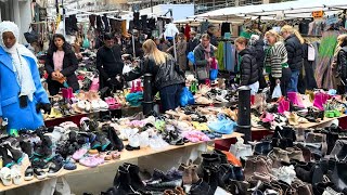 🇬🇧 EAST LONDON WALKING TOUR LONDONS HISTORIC PETTICOAT LANE MARKET VIBRANT STREET MARKET 4K60FPS [upl. by Salba420]