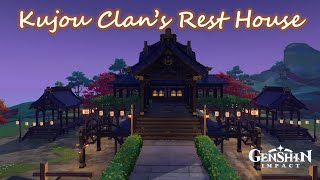 Kujou Clans Rest House  ft Raiden Shogun  Inazuma builds  Serenitea Pot [upl. by Heigho745]