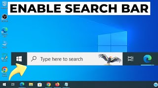 How to Add Search Bar in Windows 10 [upl. by Pauly506]