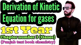 Kinetic equation for gases  derivation of kinetic equation  11th class chemistry  chno3 [upl. by Lytle327]