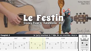 Le Festin  Disney Pixars quotRatatouillequot OST  Fingerstyle Guitar  TAB  Chords  Lyrics [upl. by Emad]