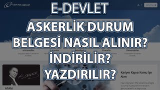 EDevlet Askerlik Durum Belgesi Nasıl Alınır İndirilir Yazdırılır [upl. by Derwin]