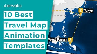 10 Best Travel Map Animation Templates [upl. by Clarabelle]