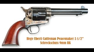 Hege  Uberti Cattleman Peacemaker 5 12quot Schreckschuss 9mm RK [upl. by Edak]