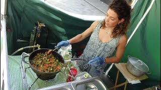 Okra Recipe  Sada Roti Fried Plantain in wrapsboxes Trinidad Street Food at Trini Kitchen London [upl. by Nosiddam]