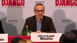 Django Unchained  PRESS TALK  Bonus  Berlin  Christoph Waltz  Jamie Foxx  Quentin Tarantino [upl. by Hastings647]