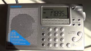 Voice of America 17895 khz on Sangean ATS 505 [upl. by Annice]