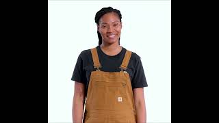 Carhartt 102438  Womens Rugged Flex® Loose Fit Canvas Bib Overall [upl. by Mohl]