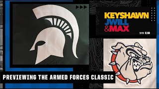 Armed Forces Classic Previewing Michigan State vs No 2 Gonzaga  KJM [upl. by Anik]