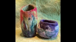 Wet Felted Wool Bowl [upl. by Backler]