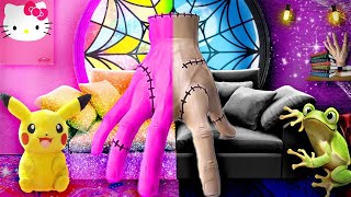 Enid amp Wednesday Spooky Room A Makeover  Room Decor Tips DIY Ideas by ArtTool [upl. by Bloem897]