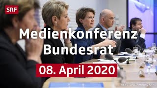 Medienkonferenz des Bundesrats Coronavirus  08 April 2020  SRF News [upl. by Adaner503]