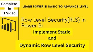 Row Level Security in Power BI  Implement Static amp Dynamic RLS  StepbyStep Tutorial [upl. by Ainitsirhc348]