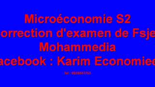 Microéconomie S2 Correction dexamen de Fsjes Mohammedia [upl. by Euqinemod]