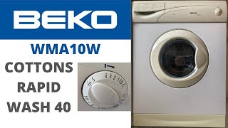 Beko EcoCare WMA10W Washing Machine  4 Cottons  Rapid Wash 40 [upl. by Wulfe927]