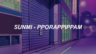 선미 SUNMI  보라빛 밤 pporappippam Easy Lyrics [upl. by Aela]