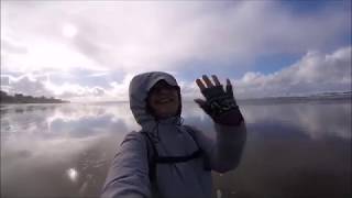 2018 01 09 Nye Beach Walk  the Turnaround to Agate Beach [upl. by Granger942]