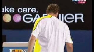 Safin 2 Hawkeye challenges in a row vs Federer [upl. by Zsa Zsa430]