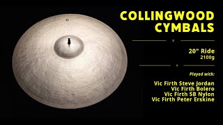 Collingwood Cymbals 20quot Ride 2100g [upl. by Mateusz91]