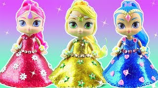 Shimmer and Shine Sparkle Glitter Play Doh Dresses [upl. by Rubenstein955]