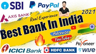 Best Bank For Adsense Payment in India 2021 🔥  Best For YouTube amp International Transactions [upl. by Elrahc]