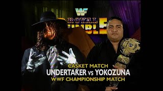 Story of The Undertaker vs Yokozuna  Royal Rumble 1994 [upl. by Ahselyt176]